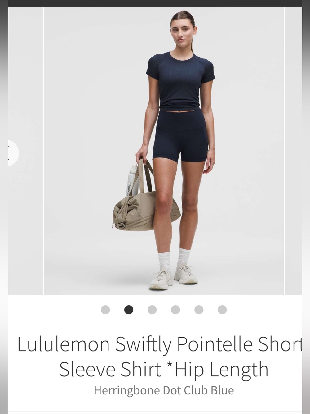 Final Price- No Offers!Lululemon athletica Swiftly Tech Navy Short Sleeve Size 6